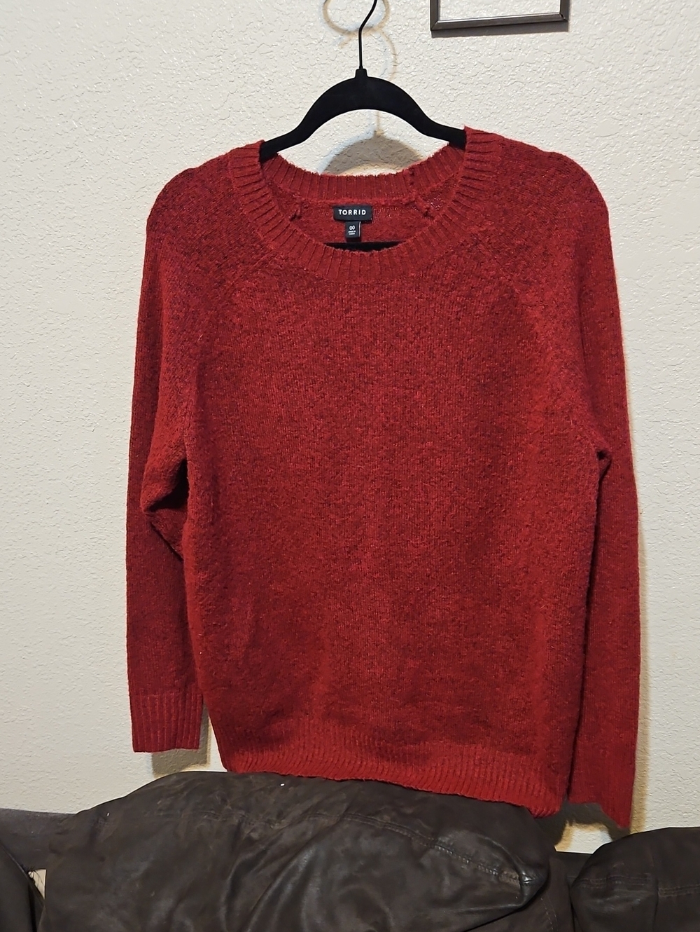 torrid Red Crewneck Sweater - Women's Scoop/Crew